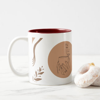 Mug with legend life is better after coffee tweekleurige koffiemok