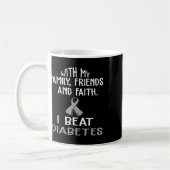Mug With My Family And Faith I Beat Diabetes (Gauche)