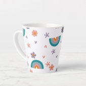 Mug with Rainbow and Stars – Cute Aesthetic Design Latte Mok (Linkerhoek)