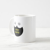 Mug with Stay Safe message Koffiemok (Voorkant links)