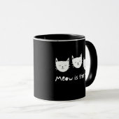 Mug With te quote "Meow is the time" (Devant droit)