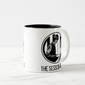 Mug with The Session Man design (b&w) (Devant droit)