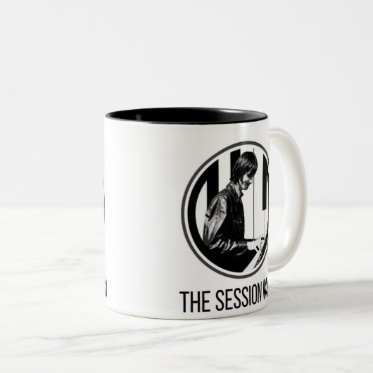 Mug with The Session Man design (b&w) (Devant droit)