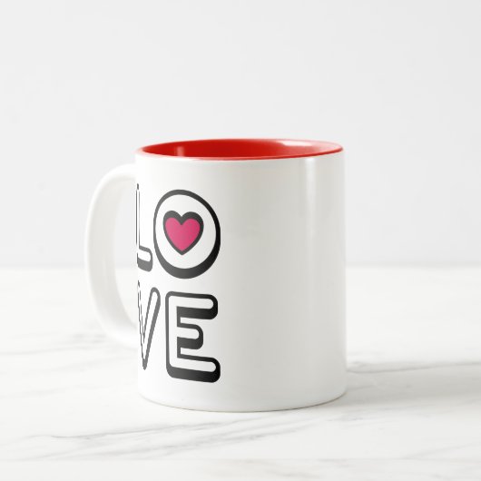 Mug with the word LOVE (Devant gauche)