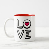 Mug with the word LOVE (Gauche)