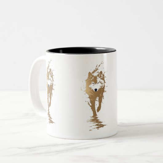 mug with wolf (Devant gauche)