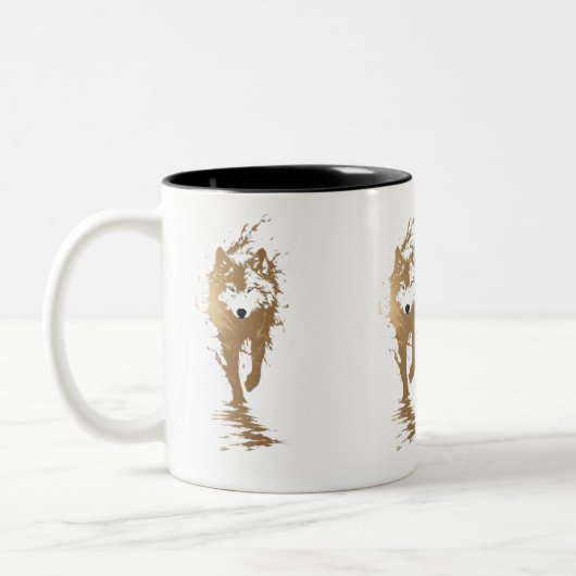 mug with wolf (Gauche)