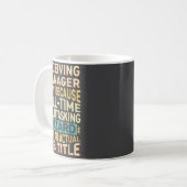 Mug Wizard Job Title Quote - Funny Receiving Manager  (Devant gauche)