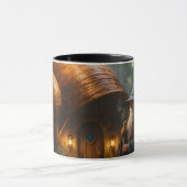 Mug Wizard snail shell cottage fantasy black combo (Centre)