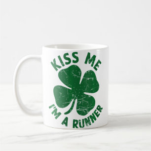 Mug Wo Kiss Me JE SUIS UN COUREUR St Patrick'S Day Trè