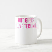 Mug Wo Les Filles Chaudes Aiment Techno Drôle Edm (Devant droit)