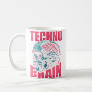 Mug Wo Techno Skull Clubbing Hardtekk Raver Electro Te