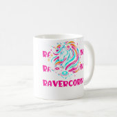 Mug Wo Unicorn Electro Rave Raver Hardtekk Techno Rave (Devant droit)