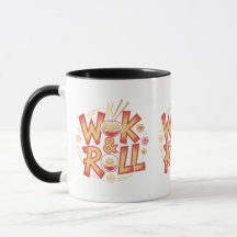 Wok & Roll Dim Sum Asian Cuisine Vintage Retro Foo
