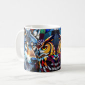 Mug Wolf and Owl Vibrant and Colorful  (Devant gauche)