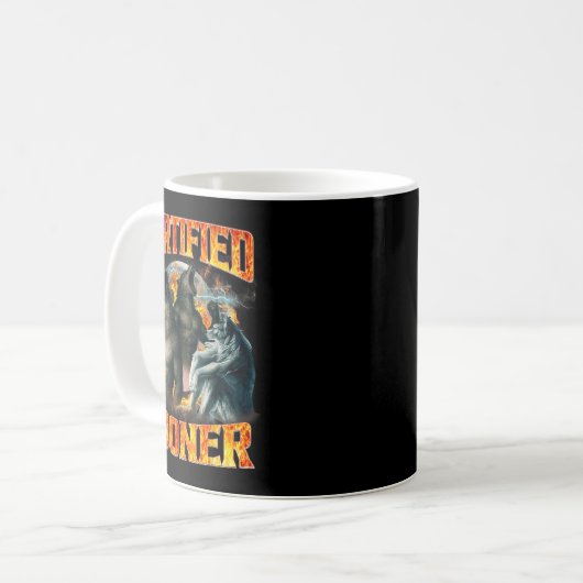 Mug Wolf Certified Gooner Funny Bootleg Meme Dad Papa  (Devant gauche)