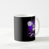 Mug Wolf Cool Wolfs Forêt Arbre Lune (Devant droit)