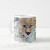 Mug Wolf Cougar Sea Mountain Collage Maureen Girard (Devant gauche)