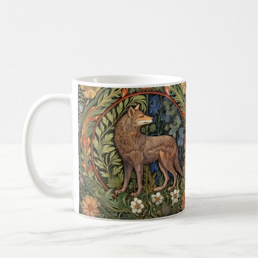 Mug Wolf dans la forêt Art nouveau (Gauche)