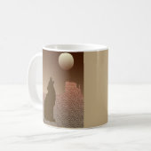 Mug Wolf Howling à la Lune en Brown et Tan (Devant gauche)