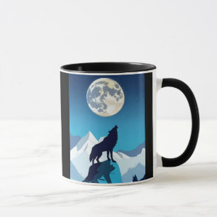 Mug Wolf Howling à la Pleine lune