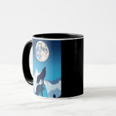 Mug Wolf Howling à la Pleine lune (Devant gauche)