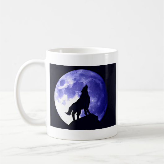 Mug Wolf Howling à Moon (Gauche)