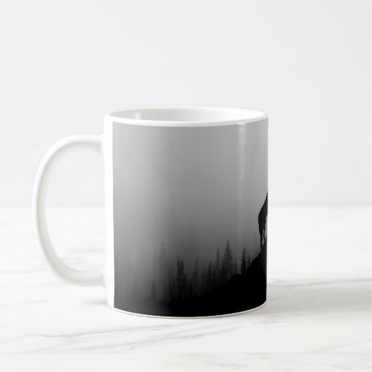 Mug Wolf hurle sur la lune (Gauche)