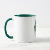 Mug Wolf husky embelli vert bleu (Gauche)