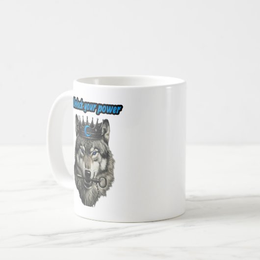 Mug wolf king unlock your power (Devant gauche)
