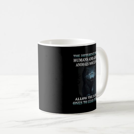Mug Wolf La Marche La Plus Difficile Que Vous Pouvez F (Devant droit)