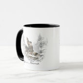 Mug Wolf Pack Howling Chanson d'hiver Chorus Animal Ar (Devant gauche)