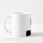 Mug Wolf Pop Art Votre Nom Personnalisé Noir Blanc (Gauche)