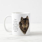 Mug Wolf Totem Animal Guide Aquarelle Nature Art (Gauche)