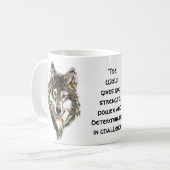 Mug Wolf Totem, Spirit Animal Guide Inspirational (Devant gauche)