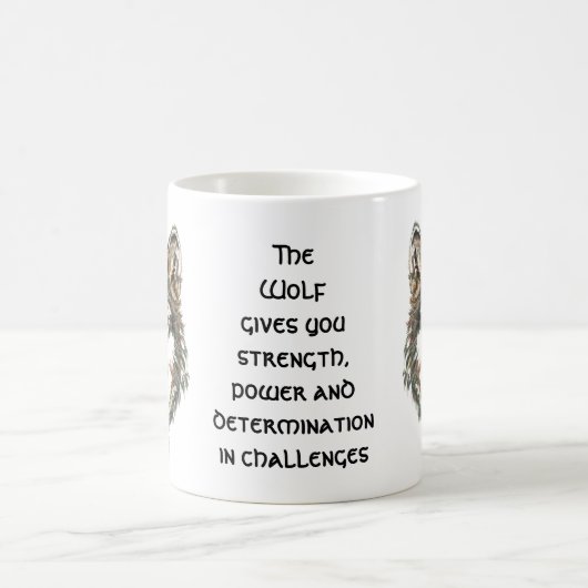 Mug Wolf Totem, Spirit Animal Guide Inspirational (Centre)