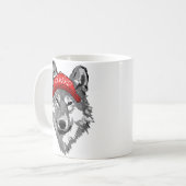 Mug Wolf White&Black Red Baseball Nom du Casquette Équ (Devant gauche)