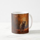Mug Wolfhound à l'automne Leaves automne Inspire (Devant droit)