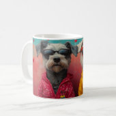 Mug Wolfhound avec Roses de coeur Saint Valentin (Devant gauche)