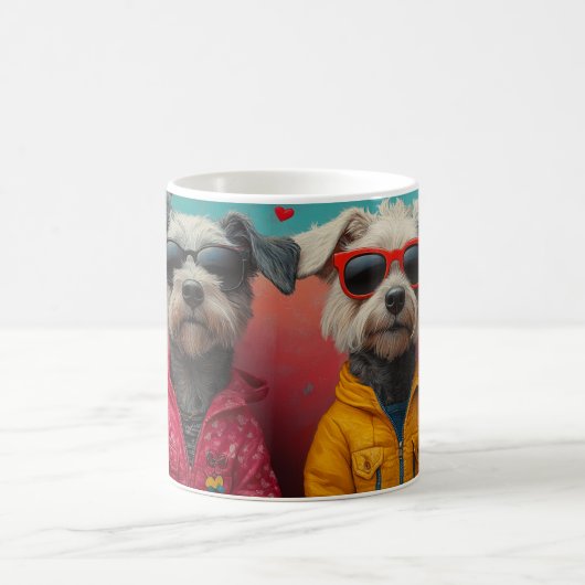 Mug Wolfhound avec Roses de coeur Saint Valentin (Centre)