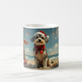 Mug Wolfhound Chien Noël Plage Vintage (Centre)