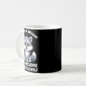 Mug Wolves Are Awesome Funny Wolf Gif Zookeeper (Devant gauche)