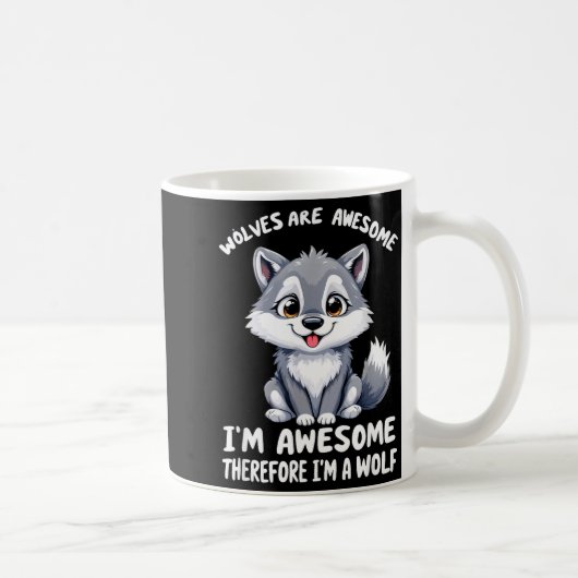 Mug Wolves Are Awesome Funny Wolf Gif Zookeeper (Droite)