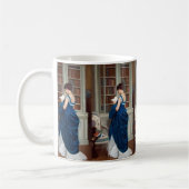 Mug Woman in Blue, reading a Book (Gauche)