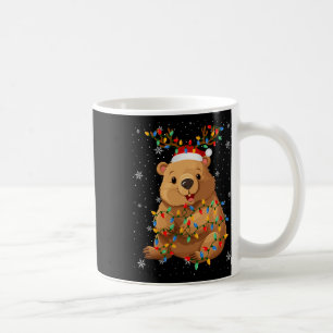 Mug Wombat Animal Santa Hat Ugly Christmas Tree Lumièr