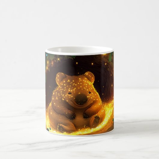 Mug wombat avec une fourrure orange (Centre)