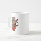 Mug Wombat drôle jouant la bande dessinée de (Devant gauche)