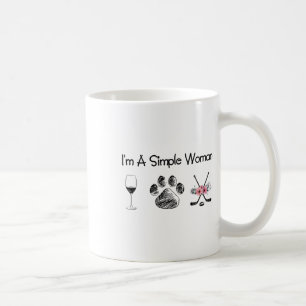 Mug Women#39 ; s I#39 ; m A Simple Woman Wine Hockey D