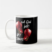 Mug Women Boxing Kickboxing A Girl Who Hit Things  (Gauche)