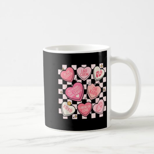 Mug Women Labor And Delivery Nurse Hearts Candy Valent (Droite)